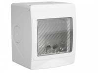 Коробка для настенного монтажа "Avanti", IP55, серая, 2 модуля DKC