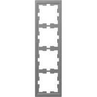 Рамка 4-постовая Merten D-Life Нержавеющая сталь