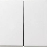 Клавиша 2-ая с комплектом уплотнителей IP44 Gira System-55 E2 Белый глянец