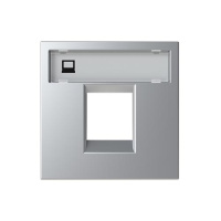 Накладка розетки телефонной/информационной 1-ой 2мод ABB NIE Zenit Серебряный N2218.1 PL