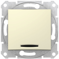 Выключатель 1-клавишный с индикацией 10A Schneider Electric Sedna Бежевый