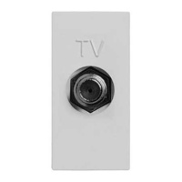 Розетка TV единственная F-разъем 1 мод ABB NIE Zenit Серебряный N2150 PL