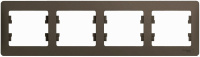 Рамка 4-постовая горизонтальная Systeme Electric Glossa Шоколад