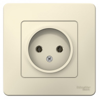Розетка без заземления без шторок скрытой установки 16A 250В Systeme Electric Blanca Молочный