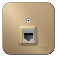 Розетка компьютерная RJ45 кат.5E накладного монтажа с изолирующей пластиной Systeme Electric Blanca Титан