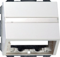 Накладка с опорной пластиной и полем для надписи для вставок устройств связи Gira System-55 Белый