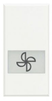Клавиша с подсвечиваемым символом Вентилятор 1 мод Bticino Axolute Axial Белый