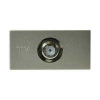 Розетка TV единственная F-разъем 1 мод ABB NIE Zenit Шампань N2150 CV