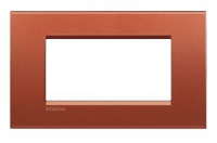 Рамка прямоугольная 4 мод Bticino Living Light Красный шелк
