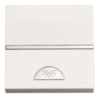 Выключатель 1-клавишный кнопочный НО-контакт с символом "Свет" 2 мод ABB NIE Zenit Белый N2204.2 BL