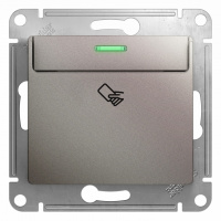Выключатель карточный (схема 6) 10AX механизм Schneider Electric Glossa Платина
