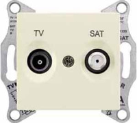 Розетка TV-SAT оконечная 1dB Schneider Electric Sedna Бежевый