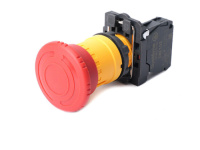 Systeme Electric Кнопка аварийного останова SB5 в сборе 22мм 40мм повернуть для возврат пластик 1НЗ