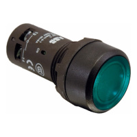 Кнопка с подсветкой CP1-12G-10 зеленая 110-130В AC/DC с плоской клавишей без фиксации 1НО ABB