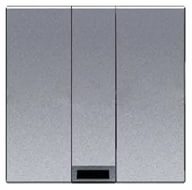 Вывод кабеля 2 мод ABB NIE Zenit Серебряный N2207 PL