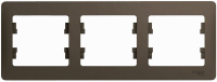 Рамка 3-постовая горизонтальная Systeme Electric Glossa Шоколад