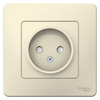 Розетка без заземления со шторками скрытой установки 16A 250В Systeme Electric Blanca Молочный