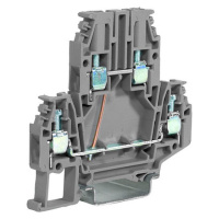 DBC.4/CI/GR(Ex) Клемма проходная 4 кв.мм., 2 уровня, уровни перемкнуты, винт DKC
