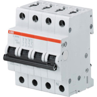 Автоматический выключатель 3P+N 16A (C) 6kA ABB S203