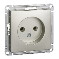 W59 Розетка без заземления без шторок, 16А, механизм, шампань Schneider Electric