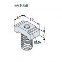 Гайка М6 алюминиевая скользящая для EV1050 ABB IS2