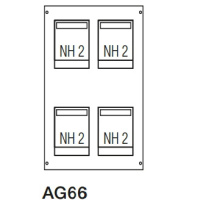 Пластрон 750x500мм с проемом под 4 разъединителя NH2 ABB