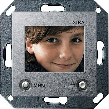 Дисплей TFT цветной для квартирной станции скрытого монтажа Gira System-55 Алюминий Gira System 55 128626Gira