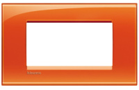 Рамка прямоугольная 4 модуля Bticino Living Light Оранжевый