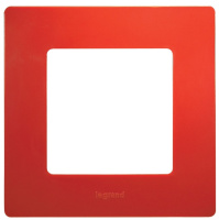 Рамка 1-постовая Legrand Etika Красный