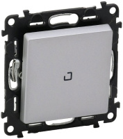 Выключатель 1-клавишный с подсветкой 10A Legrand Valena Life Алюминий