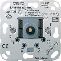 Механизм Светорегулятор поворотно-нажимной Tronic для л/н г/л эл.трансформаторов 20-525 Вт Jung