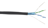 Кабель связи витая пара F/UTP, кат.5E 2х2х24AWG solid, LDPE, 500м, черный ITK