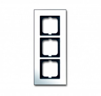 Рамка 3-постовая ABB Carat Белое стекло