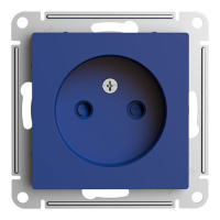 SE AtlasDesign Розетка без заземления со шторками Аквамаринин 16А механизм