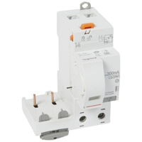 Дифференциальный блок DX3 - тип Hpi - 300 мА - 2П - 230 В~ - 40 А - 2 модуля Legrand