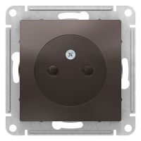Розетка без заземления со шторками 16A механизм Schneider Electric AtlasDesign Мокко