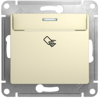 Выключатель карточный 10A (схема 6) Systeme Electric Glossa Бежевый