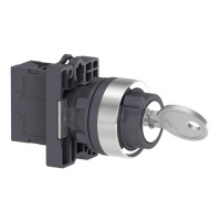 Переключатель с ключом 3 позиции левый с фиксацией 1Н Schneider Electric