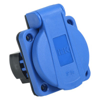 Розетка панельная SCHUKO РП12-3 IP54 синий IEKMAGNUM  Розетка панельная SCHUKO РП12-3 IP54 синий IEKMAGNUM