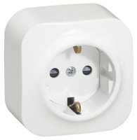 Розетка с заземлением IP20 Legrand Quteo Белый