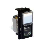Черный Розетка компьютерная RJ45 cat6a UTP 1 мод Bticino LivingNow