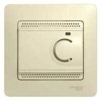 Термостат электронный теплого пола с датчиком 10A Systeme Electric Glossa Бежевый