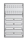 Шкаф навесной с дверцей, 974х574х140, DIN125мм-6рядов/96(144)мод, IP43 / 30132 ABB AT