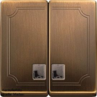 Клавиша 2-ая с линзой индикации Merten System Design Античная латунь