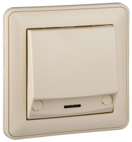 Выключатель карточный с индикацией 16A в сборе с рамкой Wessen 59 Слоновая кость