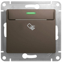 Выключатель карточный (схема 6) механизм Systeme Electric Glossa Шоколад