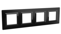 Рамка из натурального стекла, "Avanti", черная, 8 модулей DKC