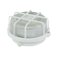 Светильник накладной, круг с решеткой 212х104мм, 60W, Е27, IP54 / белый TDM НПП 03-100-005.04 У3