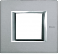 Рамка прямоугольная итальянский стандарт ITA 2 мод Bticino Axolute Темное серебро 