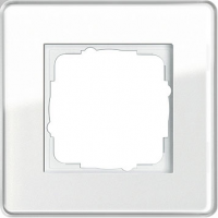 Рамка 1-постовая Gira Esprit Glass C Белое стекло